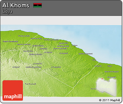 Physical 3D Map of Al Khoms