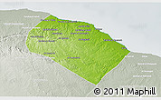 Physical 3D Map of Al Khoms, lighten, semi-desaturated