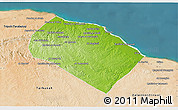 Physical 3D Map of Al Khoms, satellite outside