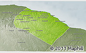 Physical 3D Map of Al Khoms, semi-desaturated