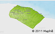 Physical 3D Map of Al Khoms, single color outside