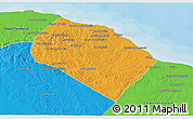 Political 3D Map of Al Khoms