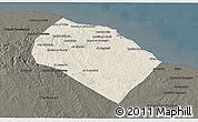 Shaded Relief 3D Map of Al Khoms, darken