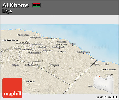Shaded Relief 3D Map of Al Khoms