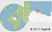 Savanna Style Location Map of Al Khoms, highlighted country