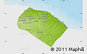 Physical Map of Al Khoms, single color outside