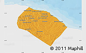Political Map of Al Khoms, single color outside