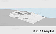 Gray Panoramic Map of Al Khoms, single color outside