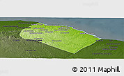 Physical Panoramic Map of Al Khoms, darken