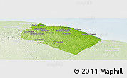 Physical Panoramic Map of Al Khoms, lighten