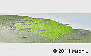 Physical Panoramic Map of Al Khoms, semi-desaturated