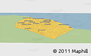 Savanna Style Panoramic Map of Al Khoms, single color outside