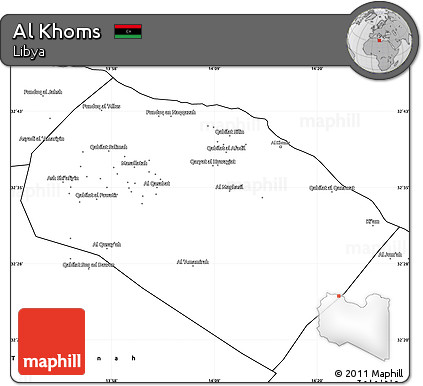 Blank Simple Map of Al Khoms