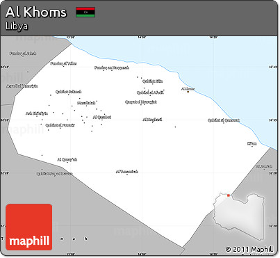 Gray Simple Map of Al Khoms