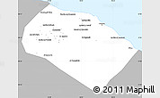 Gray Simple Map of Al Khoms, single color outside