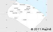 Silver Style Simple Map of Al Khoms, single color outside