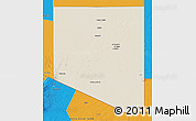 Shaded Relief 3D Map of Al Kufrah, political outside