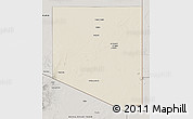 Shaded Relief 3D Map of Al Kufrah, semi-desaturated