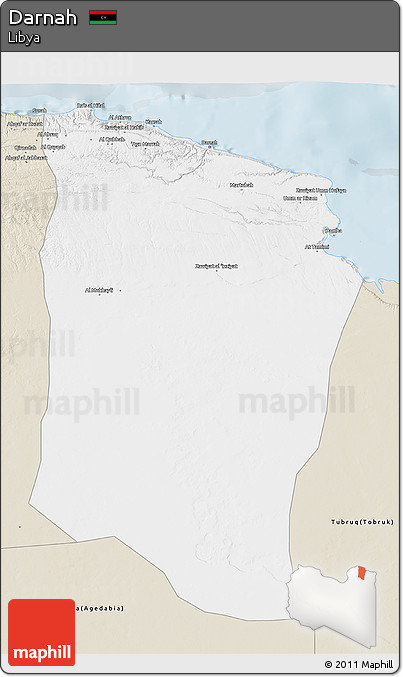 Classic Style 3D Map of Darnah