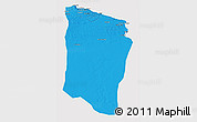 Political 3D Map of Darnah, cropped outside