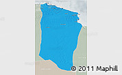 Political 3D Map of Darnah, lighten, semi-desaturated