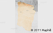 Satellite 3D Map of Darnah, lighten, desaturated