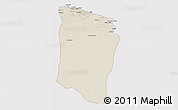 Shaded Relief 3D Map of Darnah, cropped outside