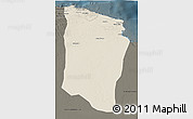Shaded Relief 3D Map of Darnah, darken