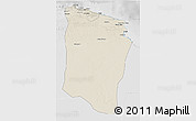 Shaded Relief 3D Map of Darnah, lighten, desaturated