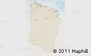 Shaded Relief 3D Map of Darnah, lighten