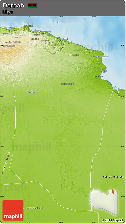 Physical Map of Darnah