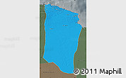 Political Map of Darnah, darken, semi-desaturated