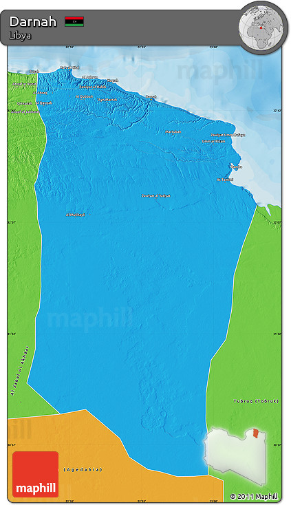 Political Map of Darnah