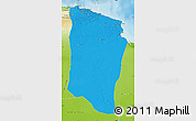 Political Map of Darnah, physical outside