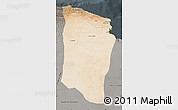 Satellite Map of Darnah, darken, semi-desaturated