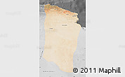 Satellite Map of Darnah, desaturated