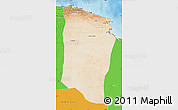 Satellite Map of Darnah, political outside