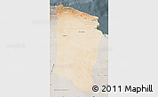 Satellite Map of Darnah, semi-desaturated