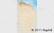 Satellite Map of Darnah, shaded relief outside