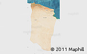 Satellite Map of Darnah, single color outside