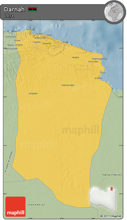 Savanna Style Map of Darnah
