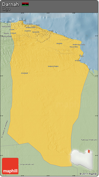 Savanna Style Map of Darnah