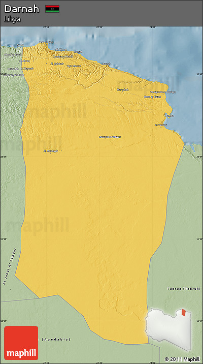 Savanna Style Map of Darnah