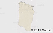 Shaded Relief Map of Darnah, cropped outside