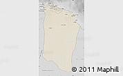 Shaded Relief Map of Darnah, desaturated