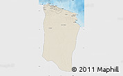 Shaded Relief Map of Darnah, single color outside