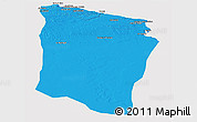 Political Panoramic Map of Darnah, cropped outside