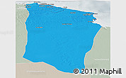 Political Panoramic Map of Darnah, lighten, semi-desaturated