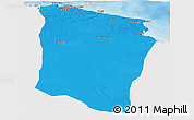 Political Panoramic Map of Darnah, single color outside