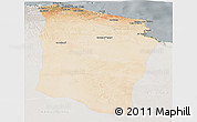 Satellite Panoramic Map of Darnah, lighten, semi-desaturated